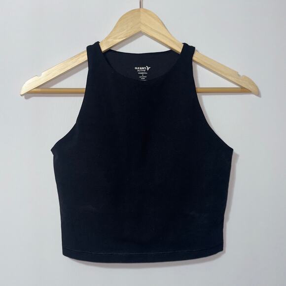 old navy black athletic crop top women's size small - Picture 1 of 3
